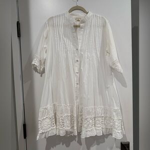 Shoshanna whiten cotton button down coverup